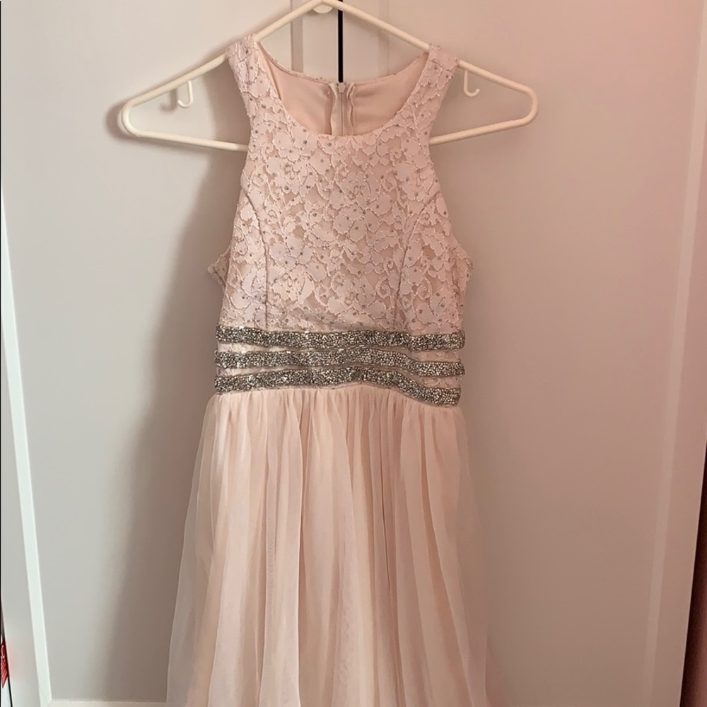 A light pink formal dress